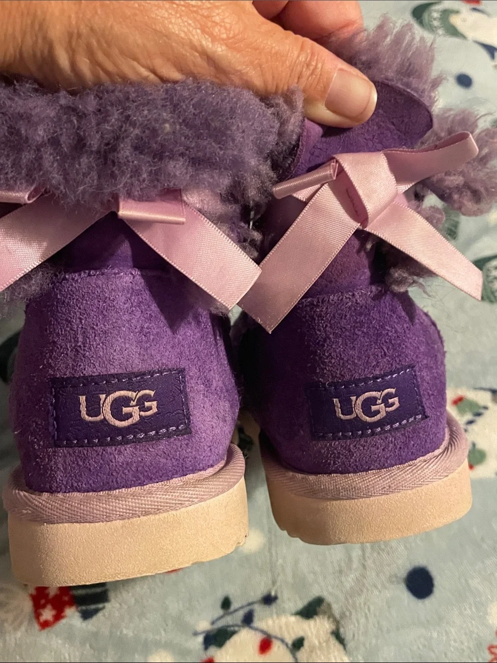 UGG Purple Shearling Kids Boots